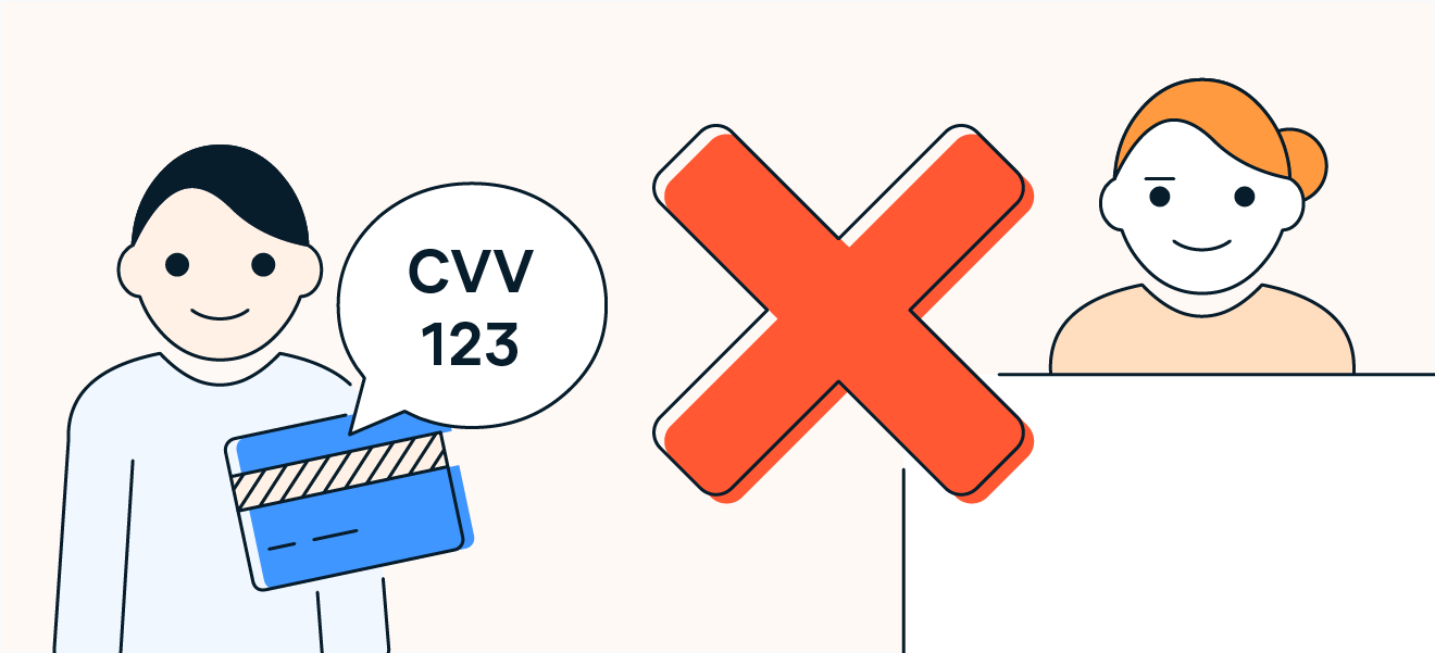 当面支付时切勿提供CVV号码